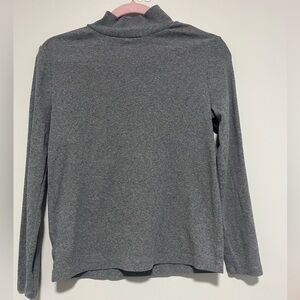 LOFT Ribbed Gray Knit Top